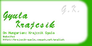 gyula krajcsik business card